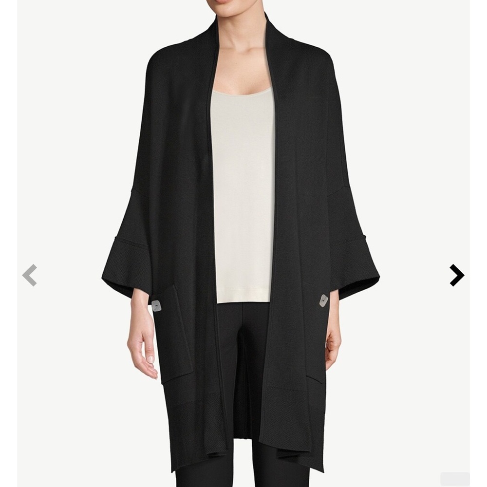 Marla Wynne For Chico's Kimono Sweater - Black Large